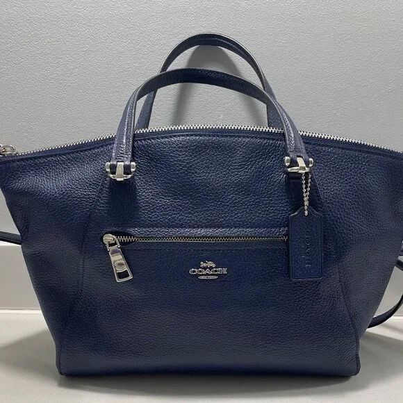 Coach Prairie Satchel - Navy Blue and Silver - Picture 4 of 14